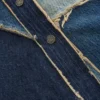 Abrigo de denim con patchwork
