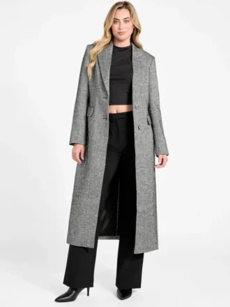 Abrigo de espiga con lentejuelas Stefania