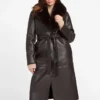 Abrigo de imitación de piel Zoey