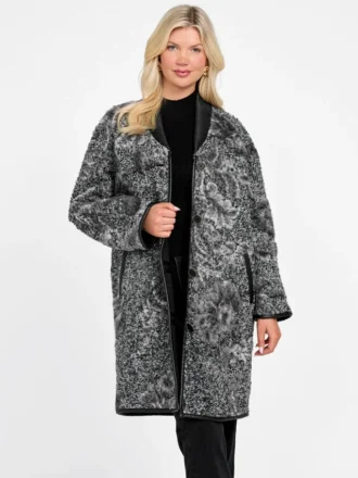 Abrigo de mezcla de lana con jacquard de Marciano