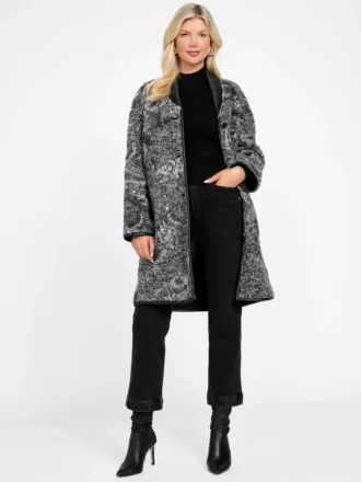 Abrigo de mezcla de lana con jacquard de Marciano