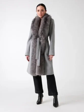 Abrigo de mezcla de lana Valerie