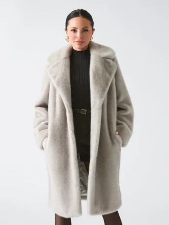 Abrigo de piel sintética Bianca