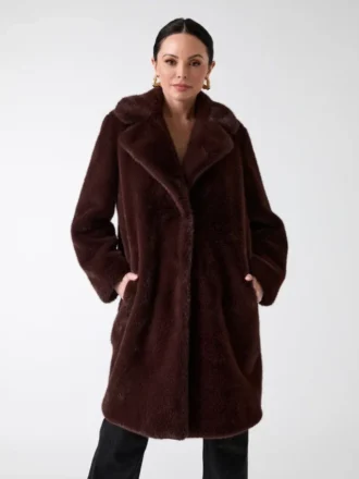 Abrigo de piel sintética Bianca