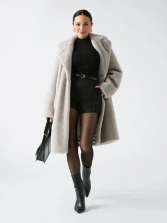 Abrigo de piel sintética Bianca