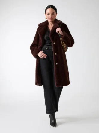 Abrigo de piel sintética Bianca