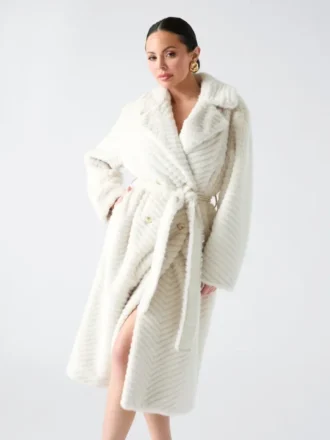 Abrigo de piel sintética Claire