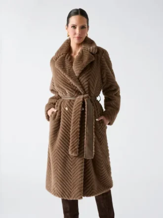 Abrigo de piel sintética Claire