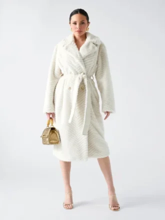 Abrigo de piel sintética Claire