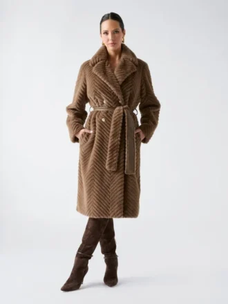 Abrigo de piel sintética Claire