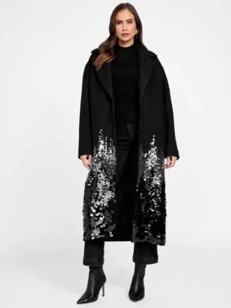 Abrigo de punto con lentejuelas Vicky