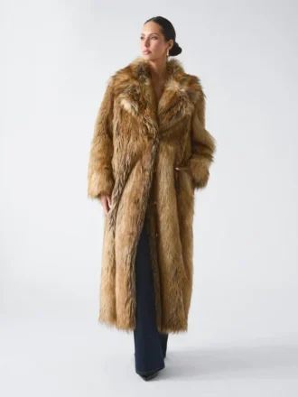 Abrigo largo de piel sintética Stephanie