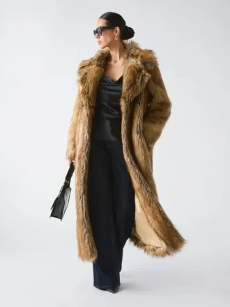 Abrigo largo de piel sintética Stephanie