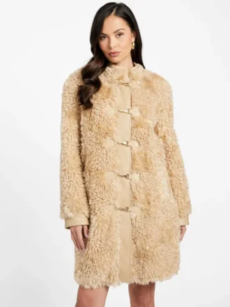 Abrigo midi de piel sintética Rachel