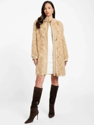 Abrigo midi de piel sintética Rachel