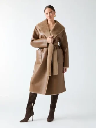 Abrigo reversible de piel sintética Ines