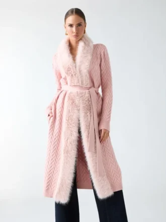 Abrigo tipo cárdigan cruzado Paula