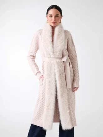 Abrigo tipo cárdigan cruzado Paula