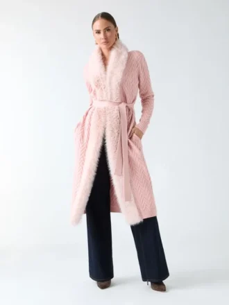 Abrigo tipo cárdigan cruzado Paula