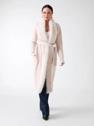 Abrigo tipo cárdigan cruzado Paula