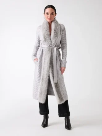 Abrigo tipo cárdigan cruzado Paula