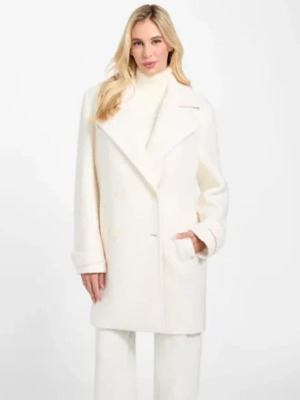 Abrigo tipo peacoat Eco Leona de mezcla de lana