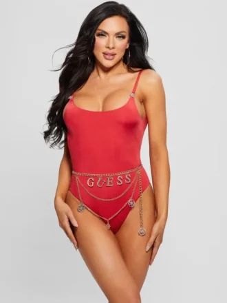 Bañador de una pieza con cinturón