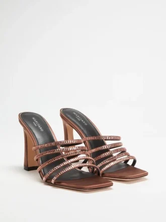 Mule con strass tipo baguette