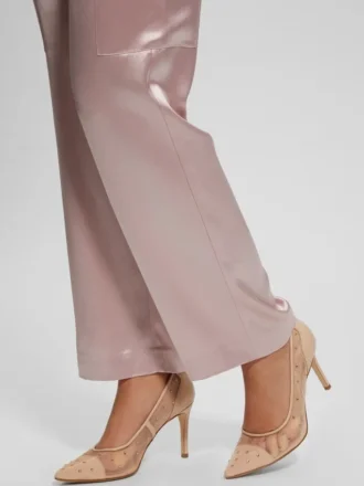 Zapatos de salón de malla con pedrería